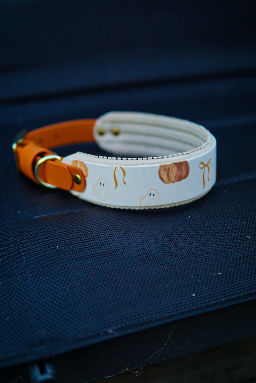 Pre-made autumn/halloween collar size L 45-55 cm / 17.5-21.5 inch