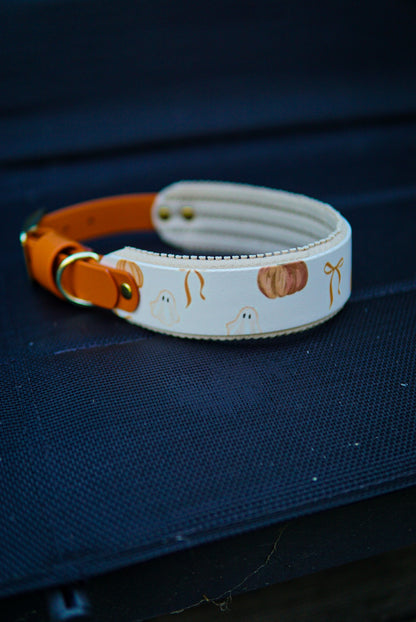 Pre-made autumn/halloween collar size L 45-55 cm / 17.5-21.5 inch