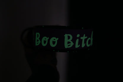 Pre-made halloween collar glow in the dark 2” size M 35-45 cm / 13.5-17.5 inch