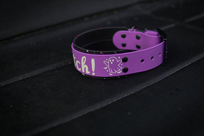 Pre-made halloween collar glow in the dark 2” size M 35-45 cm / 13.5-17.5 inch