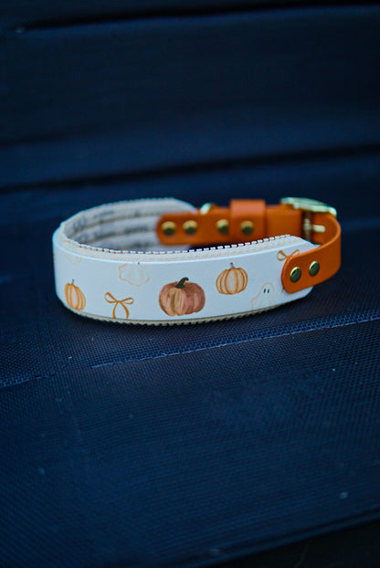 Pre-made autumn/halloween collar size L 45-55 cm / 17.5-21.5 inch