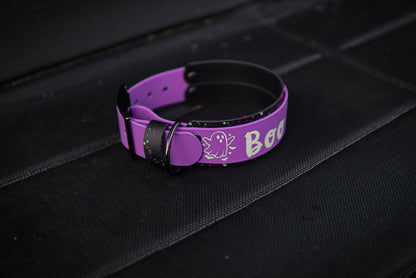 Pre-made halloween collar glow in the dark 2” size M 35-45 cm / 13.5-17.5 inch