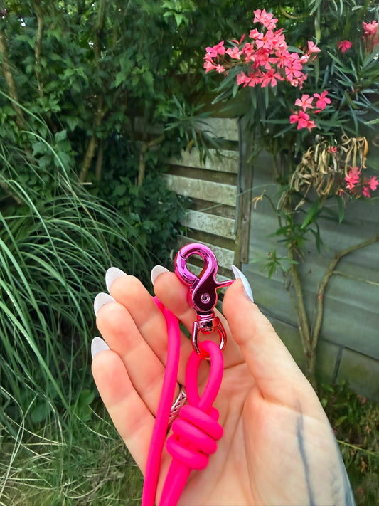 Pre-made passion pink training leash pink clip 1,60 m / 5,2 feet